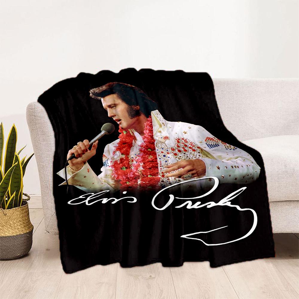 Elvis Presley Performance Blanket Warmthful Decor Suitable for Livingroom Office Bed for All Seasons Digital Print