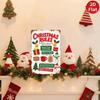 Vintage Christmas Rules Metal Tin Sign Holiday Home Wall Decor