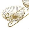 2 Tier Fruit Basket Bowl Metal Wire Holder, Party Minimalist Space Saving Wrought Iron