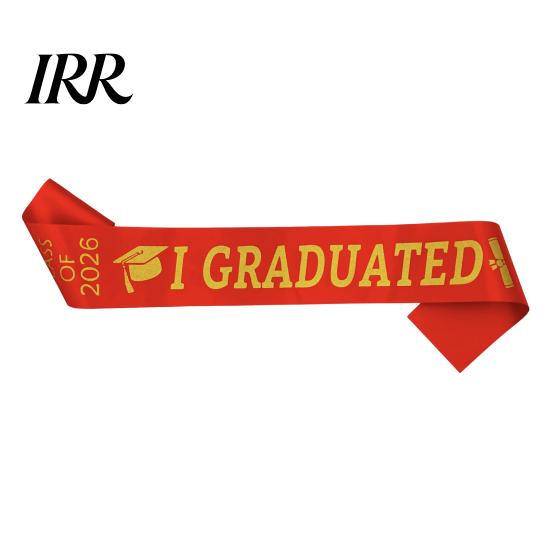 Comfortable Fabric Sash Graduation Ribbon Letter Print Adjustable Length Class Durable of 2026 Celebration Ceremony Outfit Accessory