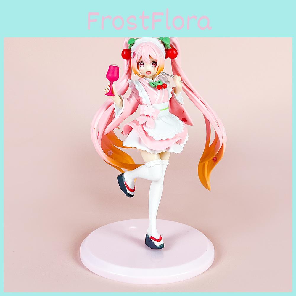 Hatsune Miku Pvc Model Anime Character With Maid Costume Design For Home Office Decor