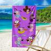 proof beach towel with a Courage the Cowardly Dog2 pattern - soft,absorbent,quick-drying,machine washable - perfect for swimming,camping,bathing