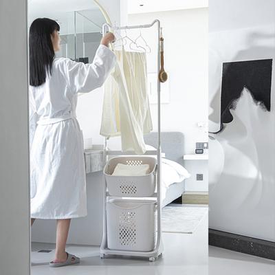 Yousheng Rolling Clothing Rack Multifunctional Laundry Hamper with Wheels Garment Rack with Hooks Detachable Laundry Baskets for Bedroom Laundry Room