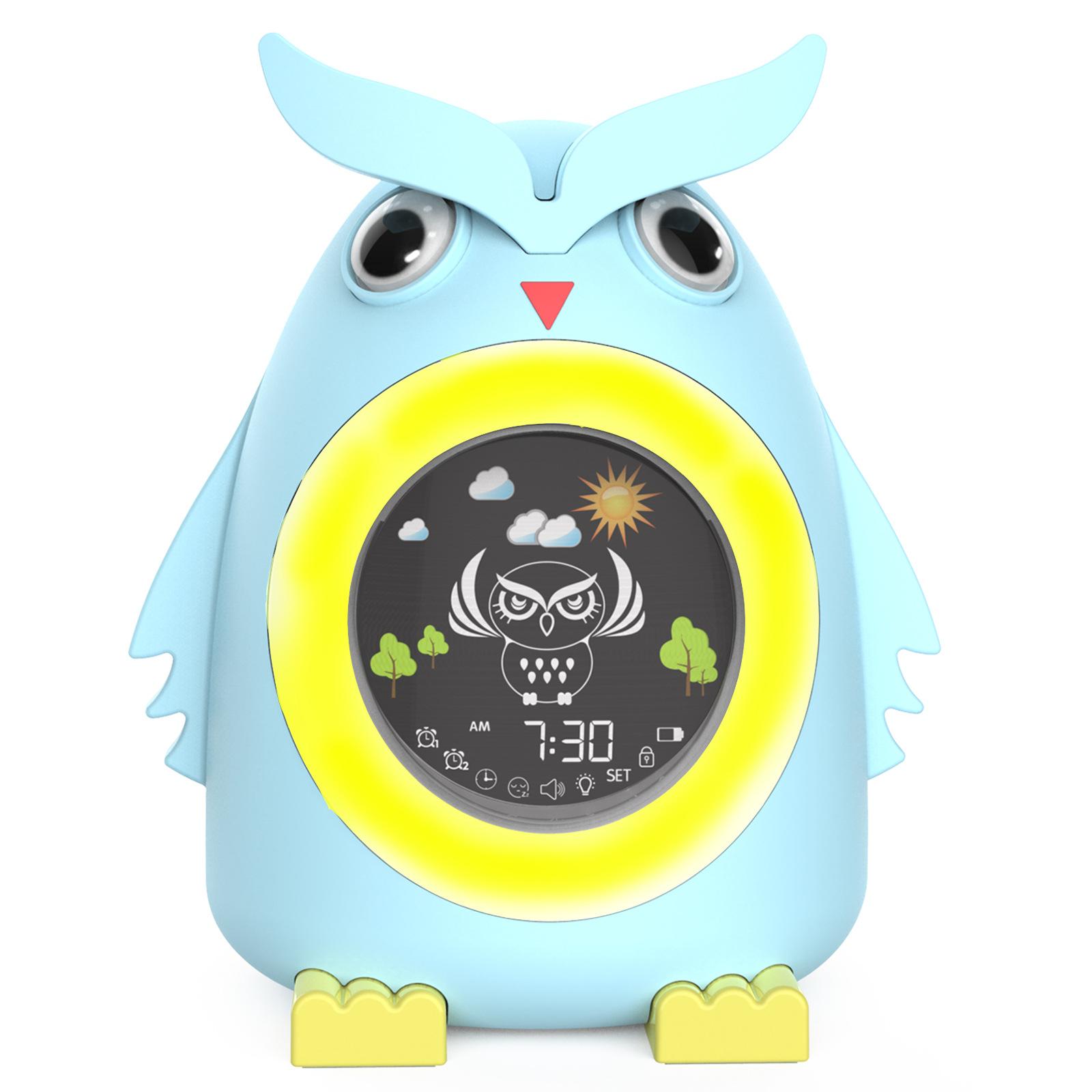 

Мультяшный Орел Детский Светодиодный Цветной Световой Будильник ЖК Цифровой Будильник USB Зарядка Мини Будильник