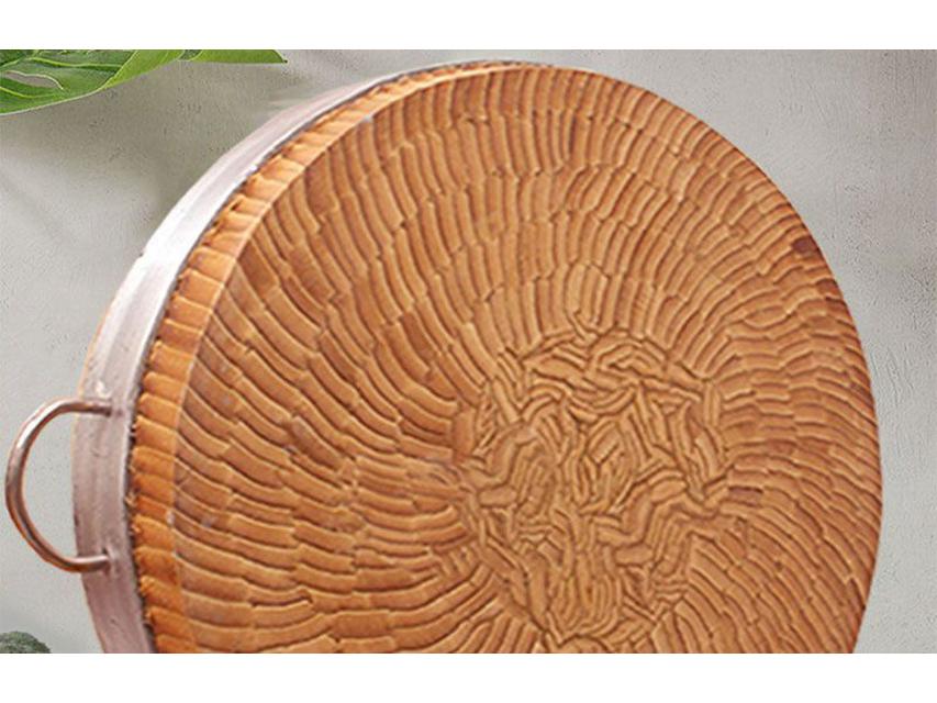 Round Nan Bamboo Extra Thick Chopping Block: Mold-Proof, Heavy-Duty Cutting Board for Meat