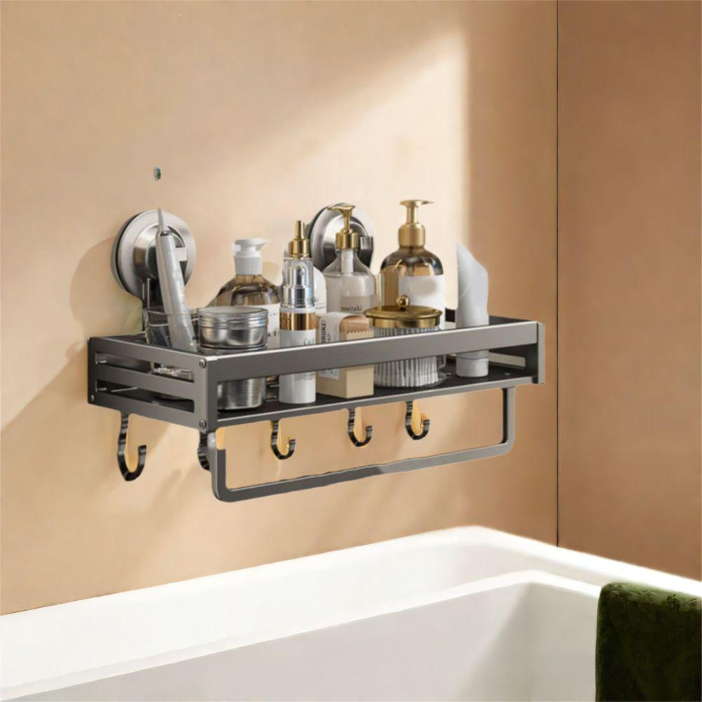 Wall Mounted Wall Shower Shampoo Rack Punch Free Seasoning Rack Wall Hanging Storage Rack Kitchen