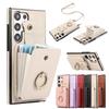 Custodia Borsa a Tracolla con Porta Carte per Samsung Galaxy S26 Ultra S25 FE S24 S23 Plus A07 A17 A26 A16 con Supporto ad Anello per Dita