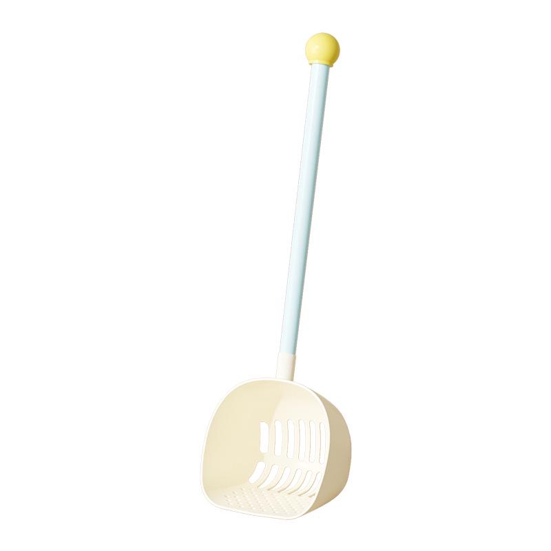 Long Handle Cat Litter Scoop, Large Capacity, Thickened, Sifting Poop Picker with Contrasting Color