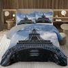 Eiffelturm Tagesdecke Vintage Paris Stadtlandschaft Quilt-Set Doppel-/Queen-Größe, Weiche Leichte Wendbare Tagesdecke für Mädchen Frauen