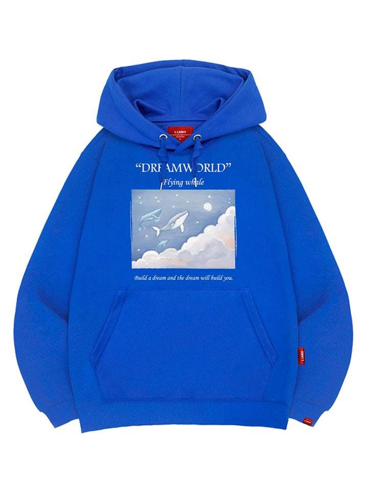 Flying Whale Hoodie Unisex Big Size M~4Xl