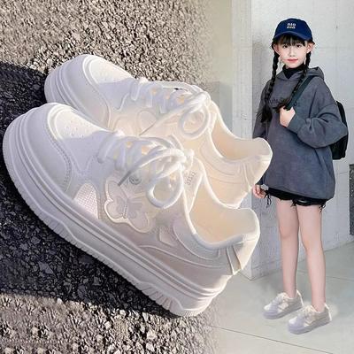 Spring and Summer Little White Shoes Women's 2025 New Women's Shoes Platform Casual Shoes Children Versatile Fashion with Skirts Sports Board Shoes