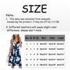 Women's New Summer Printed V-Neck Design Temperament Mid Length Dress