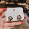 925 Silver Camellia Mountain Flower Women's Fashion Earrings - 2024 Korean Trend