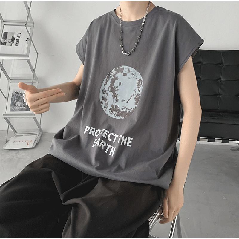 

Мужские футболки с коротким рукавом с буквенным графическим принтом и половиной рукава Футболка-пуловер Повседневная футболка Мужская корейская повседневная футболка с круглым вырезом в стиле ретро 3XL темно-серого