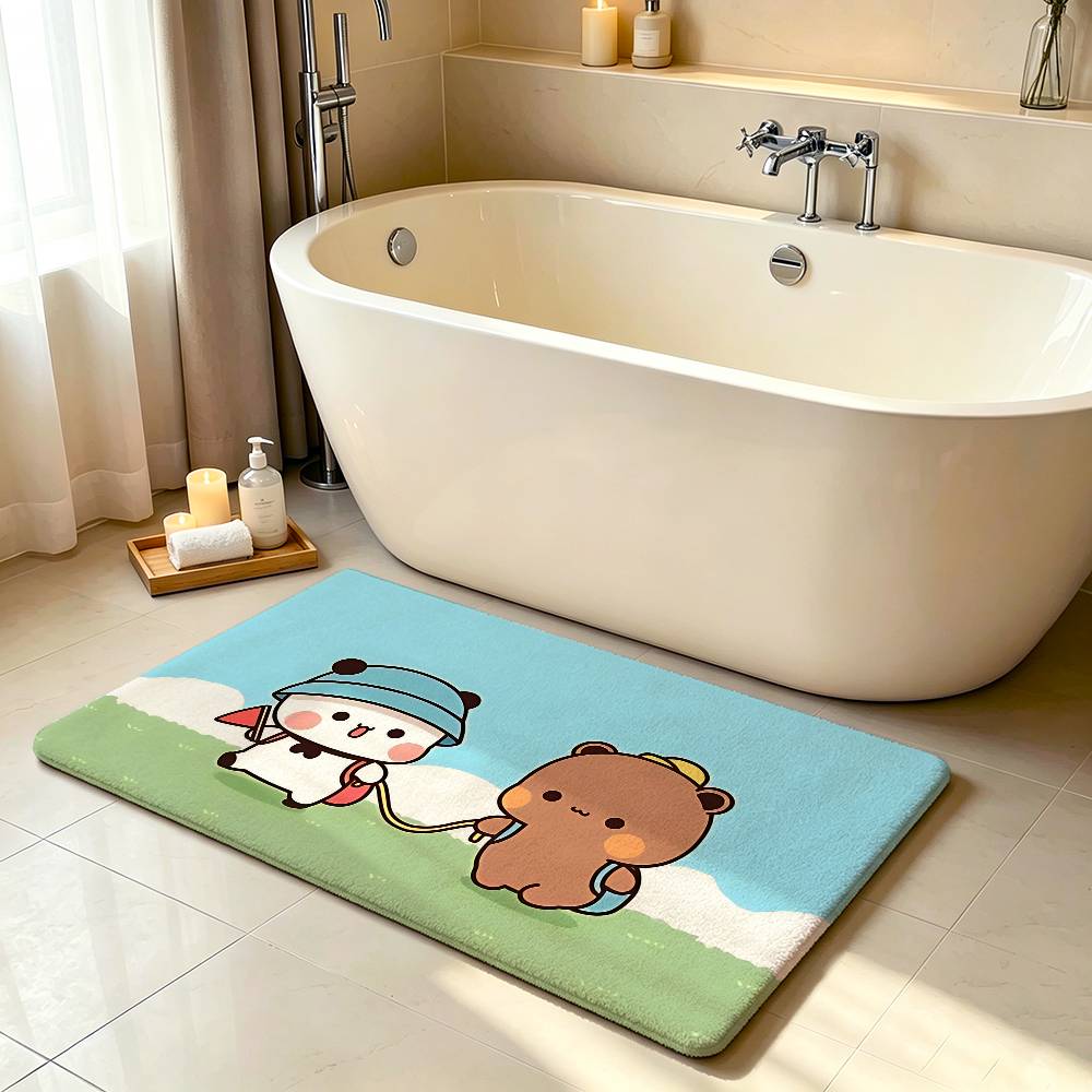 Tappeto Kawaii Yier e Bubus Tappetino Antiscivolo per Bagno Tappetino per Porta Tappetino Decorazione Casa Tappetino per Porta d'Ingresso Tappetino per Porta Resistente ai Graffi
