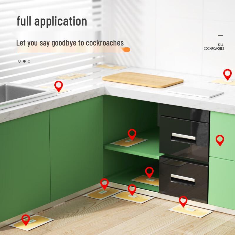 Green Leaf Scented Cockroach Sticky Traps (10-Pack)