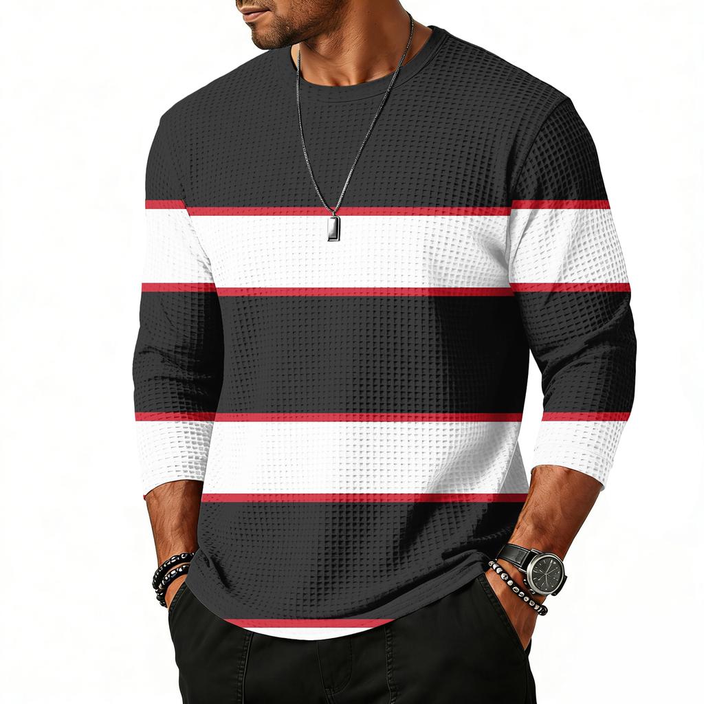 Herrtopp med raglanärm och trekvartsärm