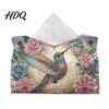 Diy Rhinestone Painting Kit DIY Faux Diamond Art Tissue Box Leather Desktop Sparkling Supplies Holder Pouch 5D Embroidery Craft for Home Office Car