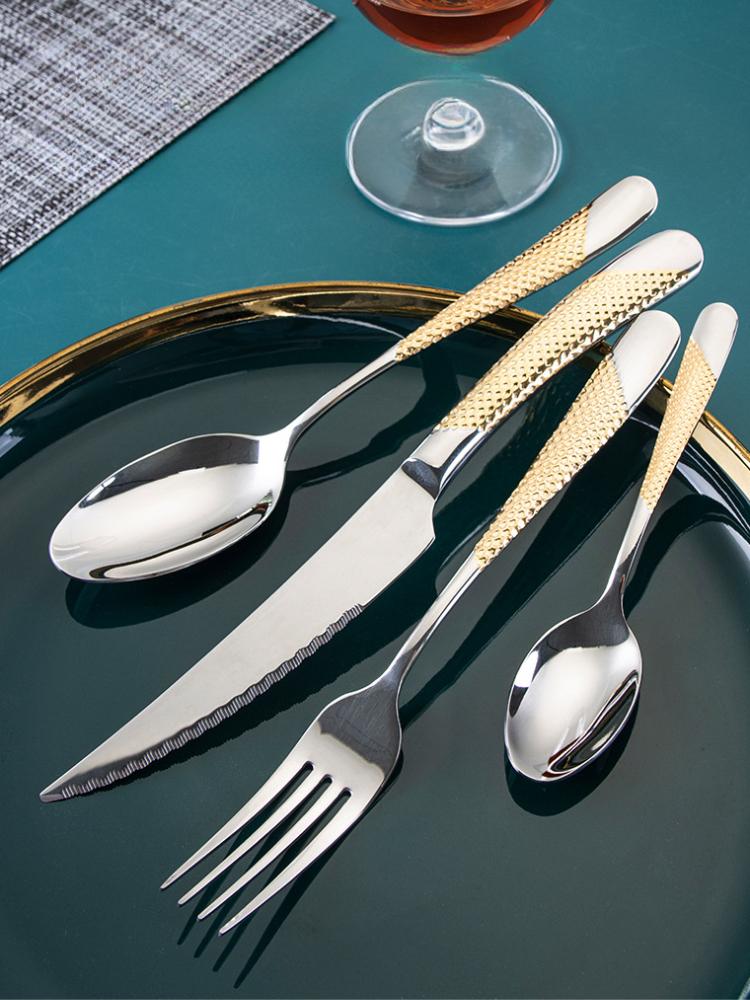 Kitchen Tableware Cutlery Set Cutlery Set Stainless Steel Luxury Dinnerware Fork Spoon Knife Western Dinner Set Gold