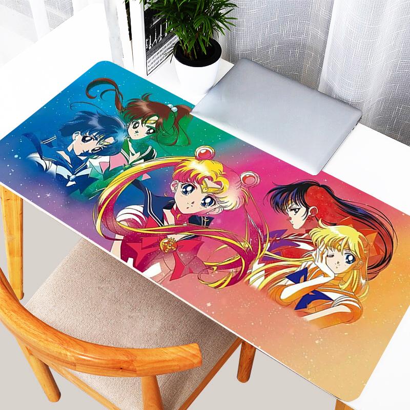 Colorful Mouse Pad Anime Gaming Desk Mat kawaii S-Sailor Moons Laptop Accessories Gamer Large Mousepad E-sports room decoration