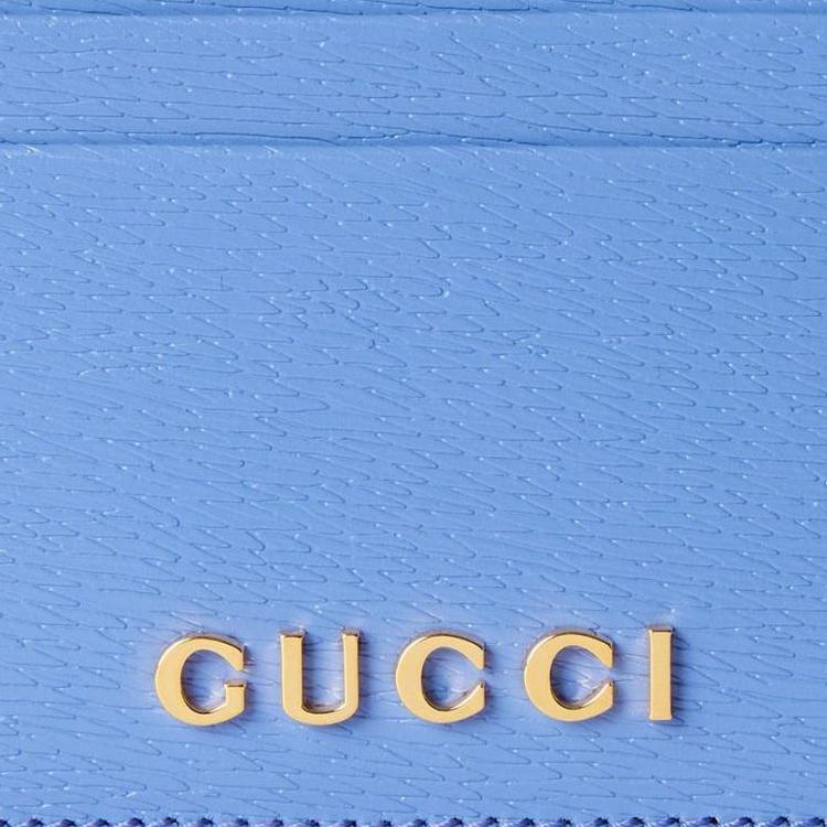 Gucci Script Letter Logo Hardware Leather Card Holder Women Accessories Light-Purple 773428-0OP0N-5242