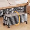 Space Saving Mobile Under Bed Organizer Large Capacity Transparent Cover Storage Box  for Home