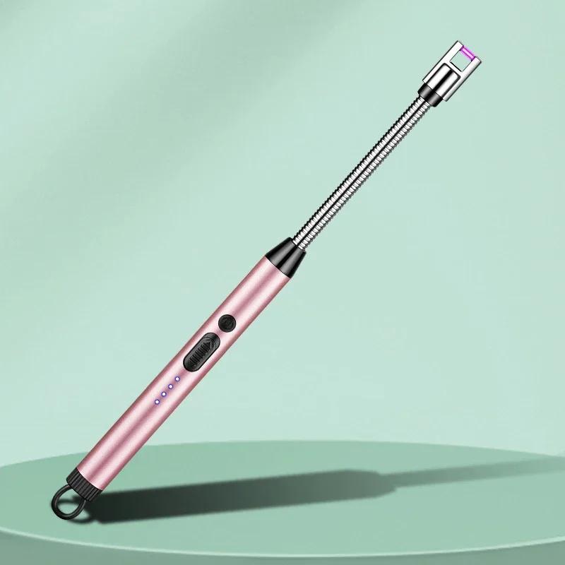 Creative Electric Solitary Electronic Pulse Ignition Household Kitchen Artifact Outdoor Windproof Long Range Charging Lighter
