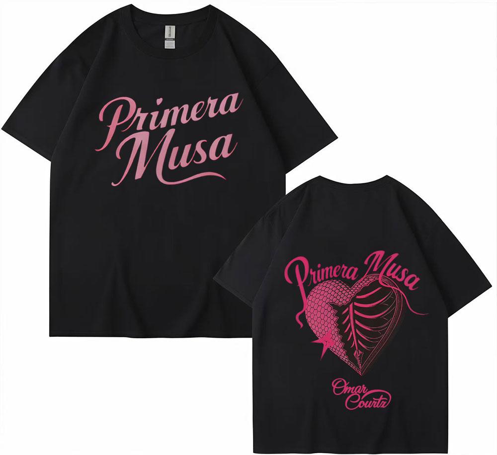 Omar Courtz Primera Musa Album 2025 Summer Merch 100 Pure Cotton Printed Tshirt Men Women Clothing Fashion Aesthetic Comfort
