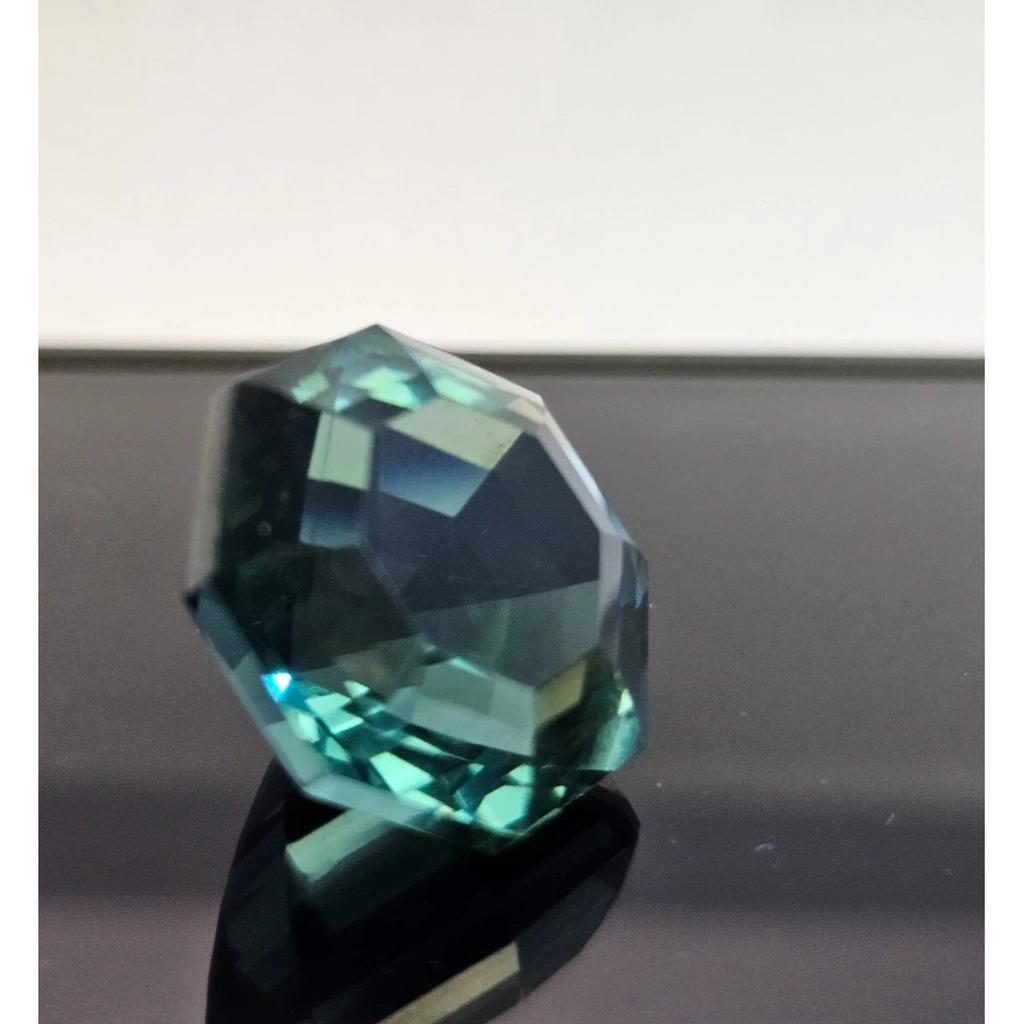 17+ Ct Natural Brilliant Teal Blue Tourmaline Hexagon Cut Beautiful Gemstone