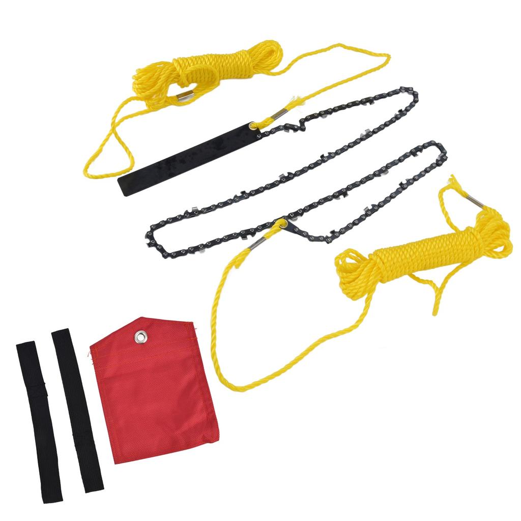 48 Zoll Baumast Hand Seilkettensäge 63 Zähne Hohe Härte Komfortabler Griff Faltbare Tasche