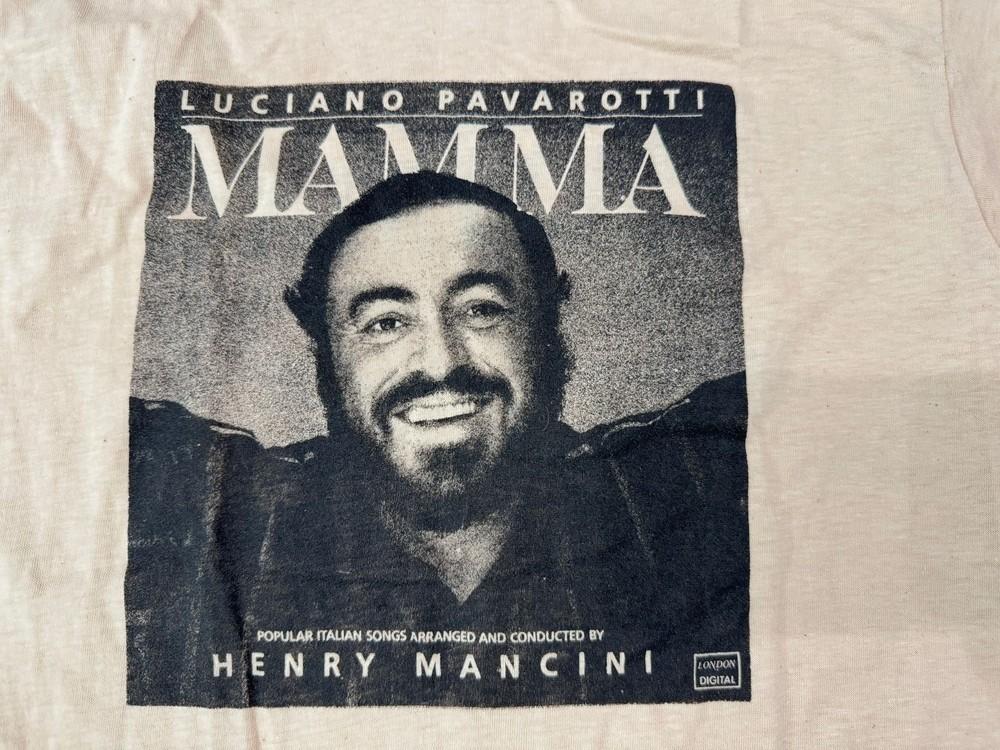 Винтажная хлопковая футболка Luciano Pavarotti Henry Mancini Унисекс XXXXL
