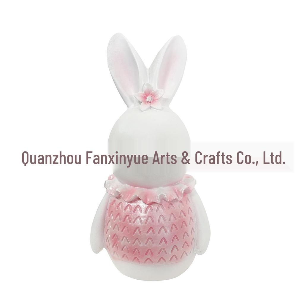 Creative Resin Rabbit Figurine: Stylish Easter Decor for Home and Living Room