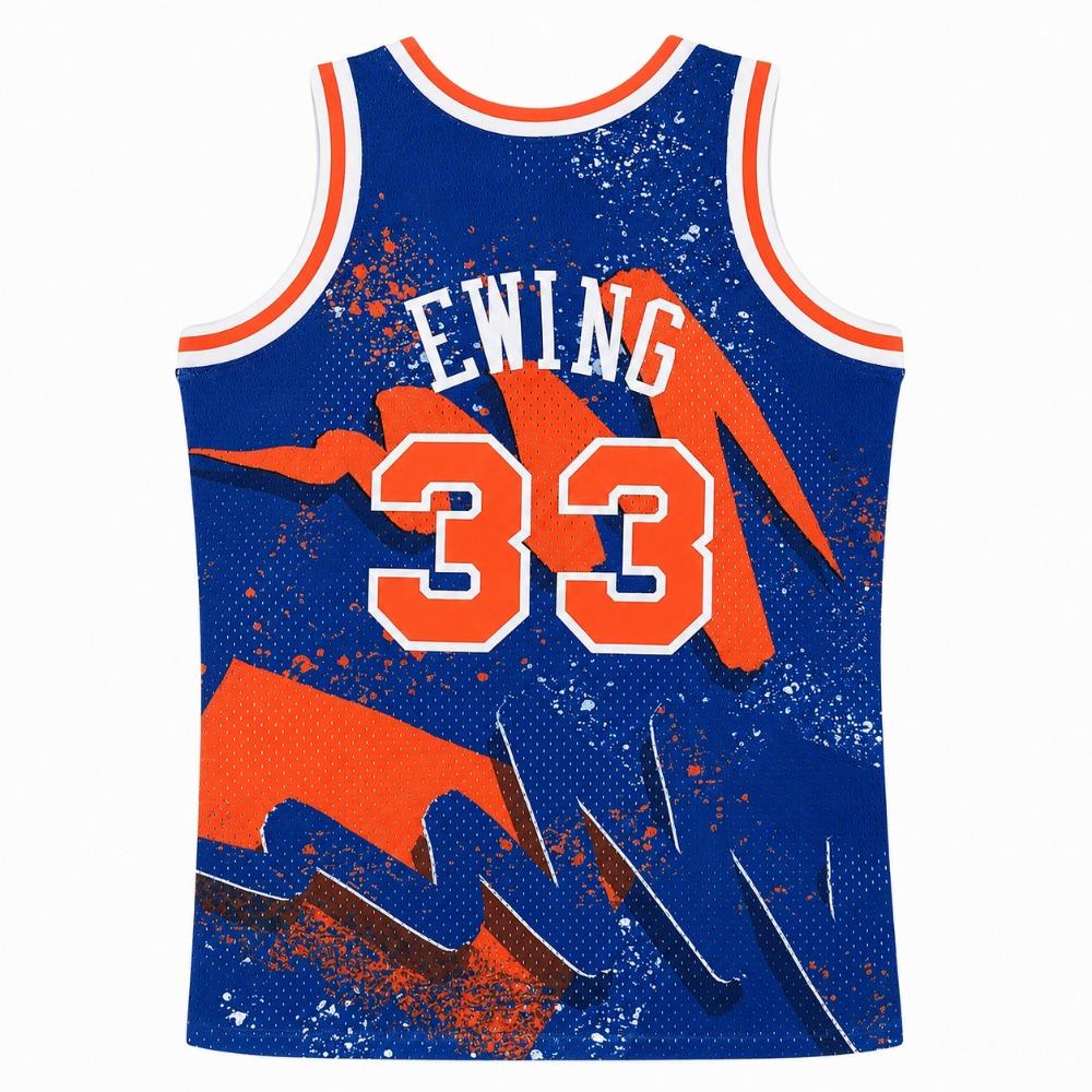 33 New York Knicks Graffiti Basketball Jersey Splash Art Print Breathable Mesh Sleeveless Fan Sport Tank Uniform