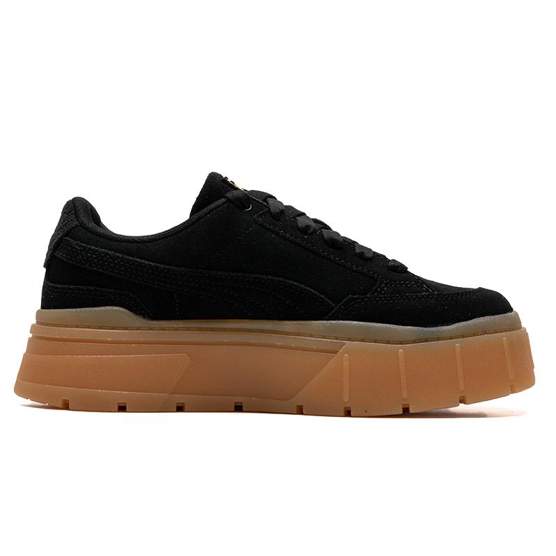 Puma Mayze Stack Sneaker Casual da Donna Piattaforma Basse Nero Gomma 393065-02
