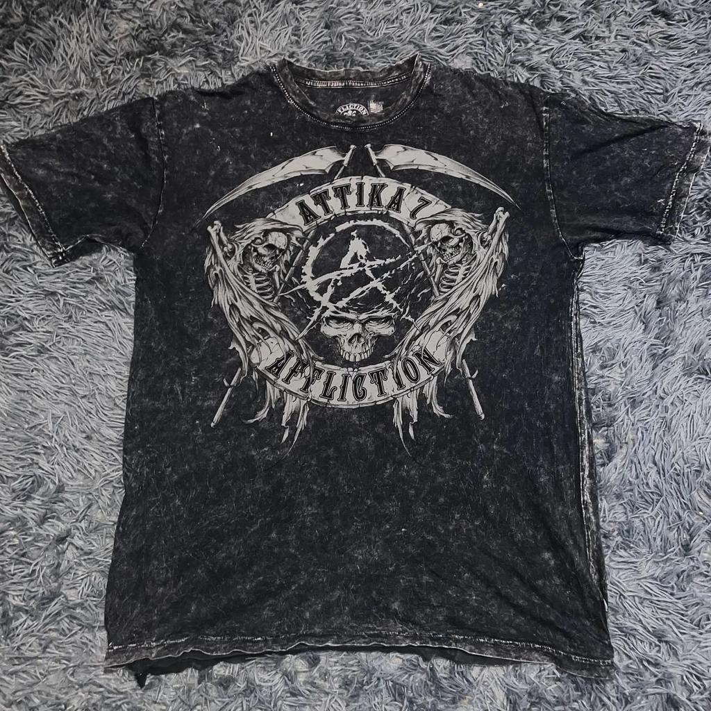 Topuri Retro Affliction anii 2000 Vară Stradă Gotic Retro Imprimat Tricou Supradimensionat Bărbați Hip Hop Harajuku Punk Mânecă Scurtă Tricouri Îmbrăcăminte Femei