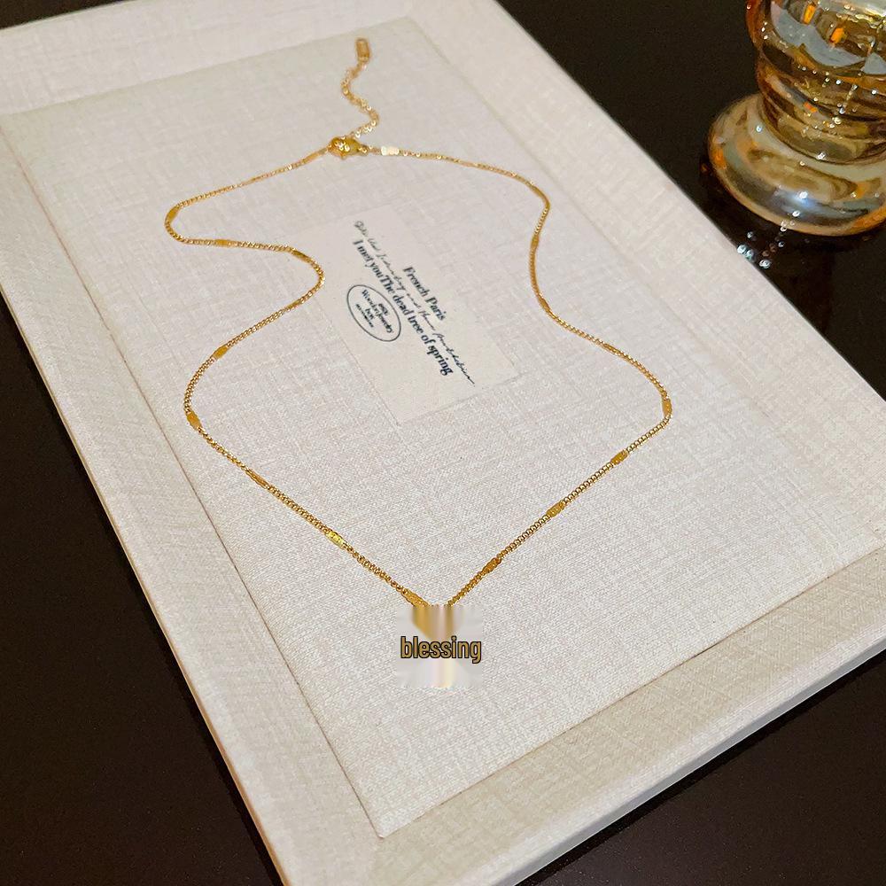 Elegant Titanium Steel Necklace: Chic, Durable, Non-Fading Design for Women