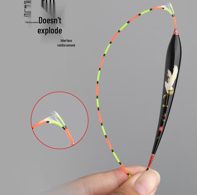 Enhanced High-Sensitivity Crucian Carp Float: Wind & Wave Resistant with Eye-Catching Tail.