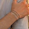 Men's Thin Chain Bracelet,Never Fade Stainless Steel Adjustable Wristband,Minimalist Hip Hop Jewelry Gift