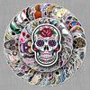 100 Trendy Skull Stickers for Scooters, Luggage, Laptops & Cars