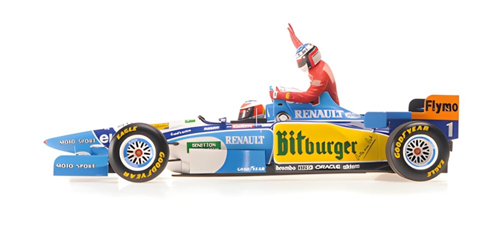 Minichamps Benetton Renault B195 F1 1995 Kanadská GP Schumacher Jízda na figurka Jeana Alesiho v ceně 1/18 M.