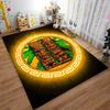 "Tiki Totem Pattern Carpet with Tropical Palm Leaves Design" Suitable for use as an anti-slip for living room bedroom sofas