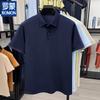 ROMON Men's Summer Linen Blend Short Sleeve Polo Shirt