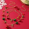Gift Jewelry Christmas Set With Bell Botanical Motifs In Alloy For Celebrations