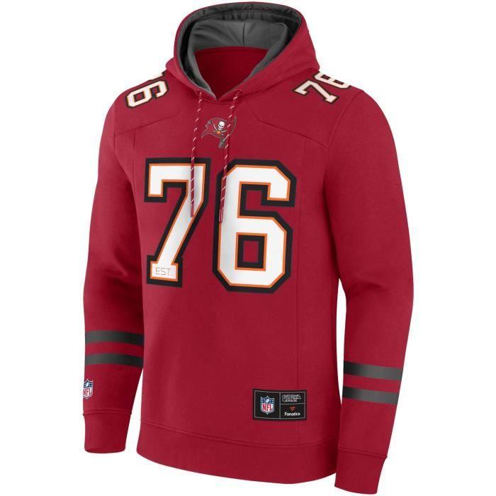 Fanatics Foundation Kapuzenpullover - NFL Tampa Bay Buccaneers - Herren - Rot - Langärmlig - Kapuzenkragen