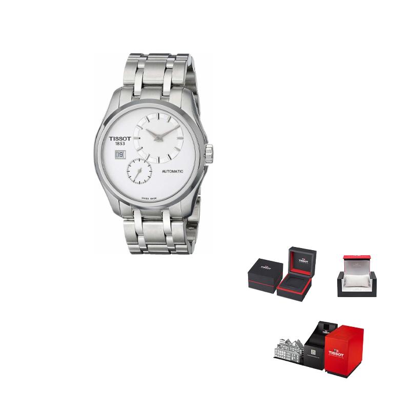 TISSOT Kutu Collection Automatic Mechanical Movement Men's Watches Watch 39mm White Dial Stainless Steel Case T035.428.11.031.00
