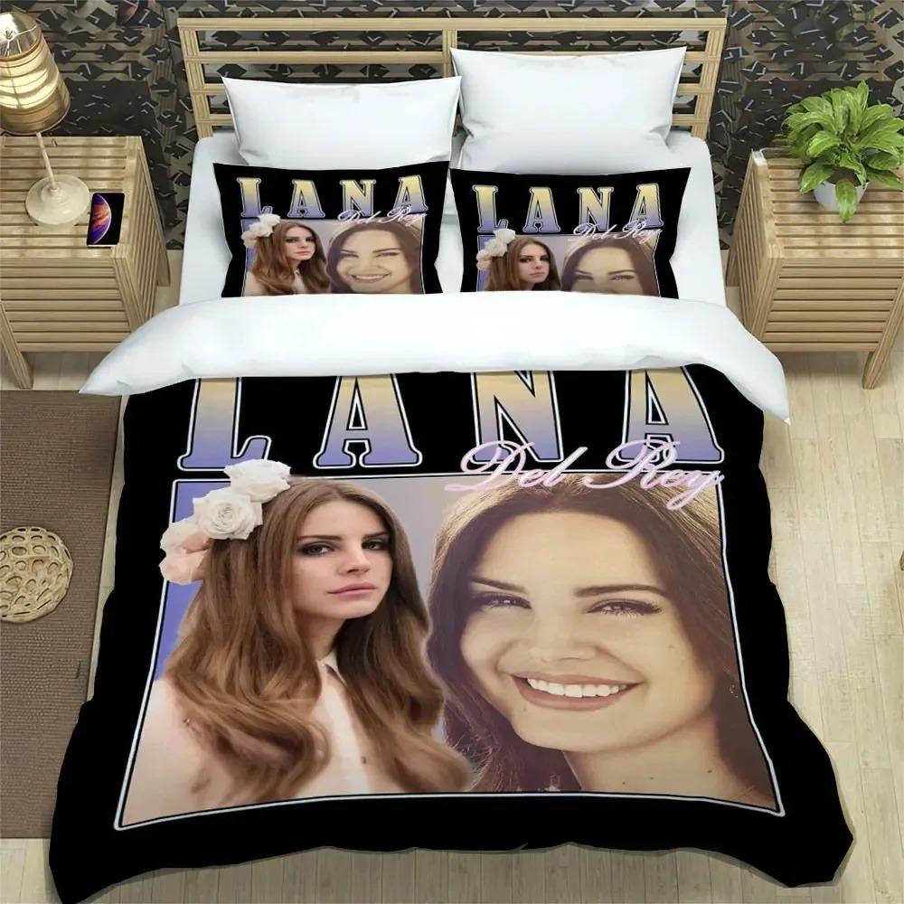 3D Lana Del Rey Bedwäsche-Sets Exquisites Bettwaren-Set Bettbezug Bettdecke Set Bettwäsche-Set Luxuriöses Geburtstagsgeschenk