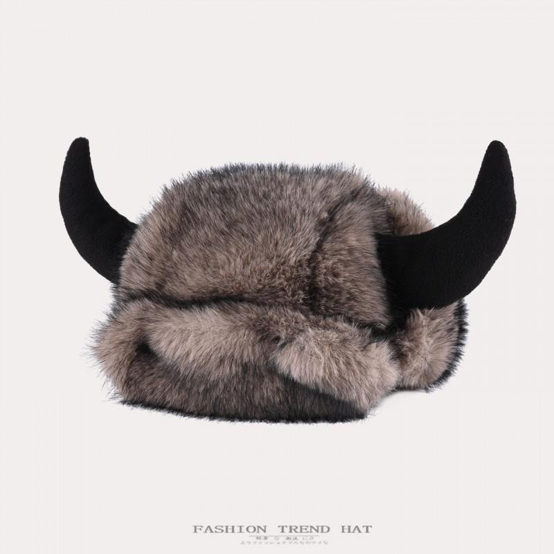 Unisex Winter Faux Fur Hat With Ear Flaps Warm Outdoor Beanie Cold Weather