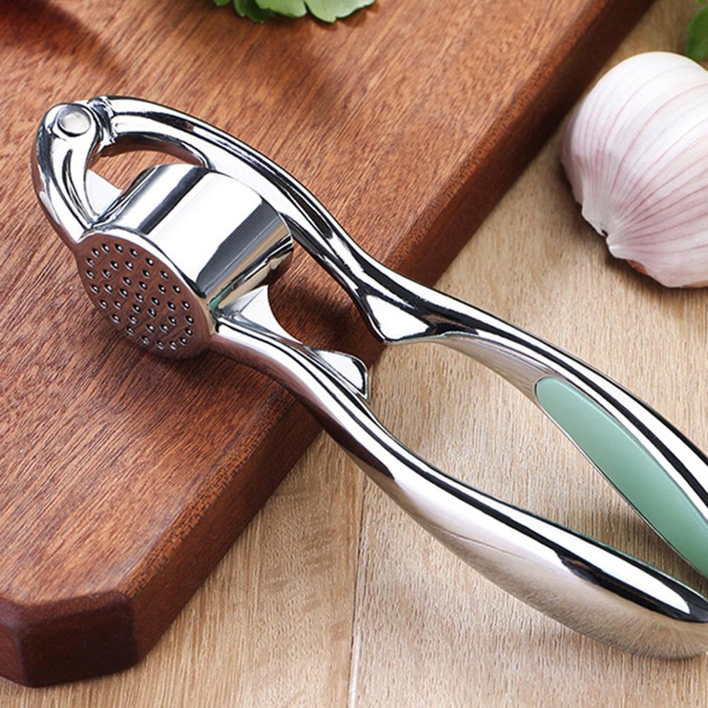 Garlic Press Zinc Alloy Arc Design Tool For Crushing Minced Garlic Easily Squeezer Mincer Machine