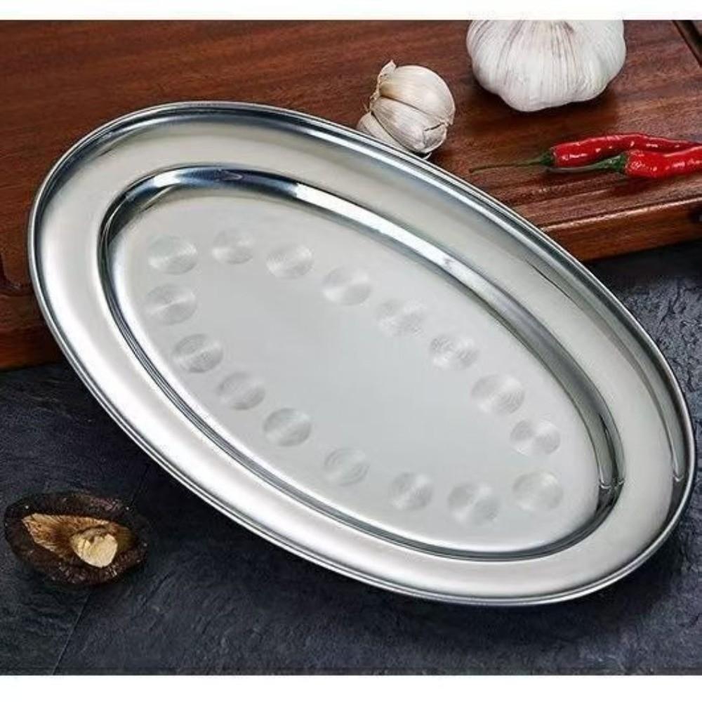 Shallow Design Oval Fish Plates Multi-Size Barbecue Trays Cold Food Plates Cold Food Serving