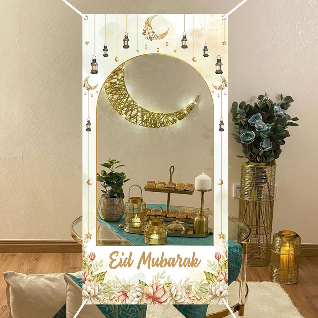 EID Mubarak Fotobås Ram Bakgrund Ramadan Dekoration För Hem 2025 Ramadan Kareem Islam Muslimisk Fest Eid Al Adha Gåvor